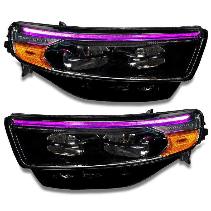 Oracle 20-22 Ford Explorer Dynamic RGB Headlight DRL Upgrade Kit - ColorSHIFT - w/ BC1 Controller