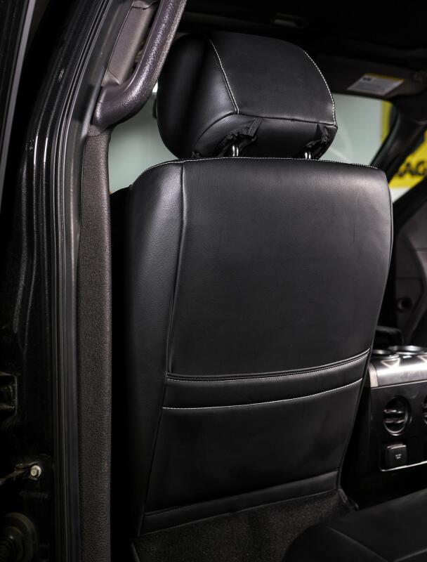 PRP 12-14 Ford Raptor Front Seat Covers (Pair) - Black w Silver Stitch B068-06