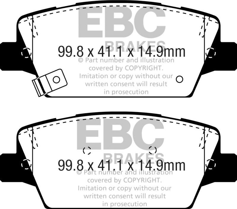 EBC GreenStuff Rear Brake Pads - DP23086 EBC