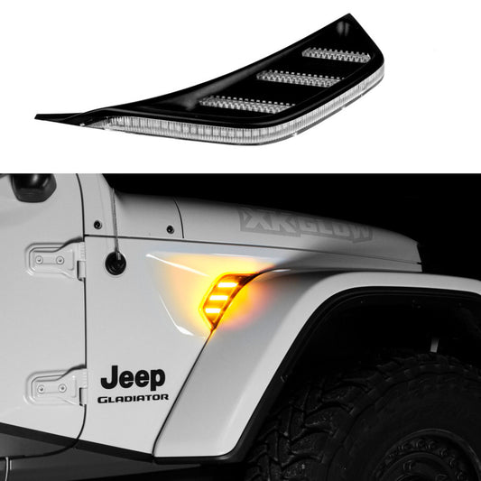 XKGlow Amber Jeep Air Vent Light with Turn Signal & Running Light - Part XK-VENT-A-KIT