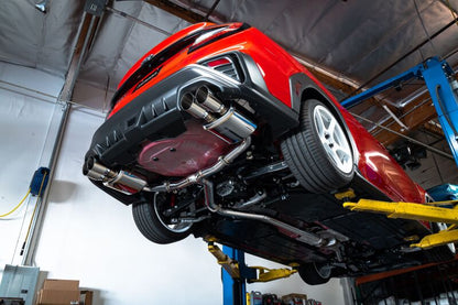 REMARK Catback Exhaust, Subaru WRX VB - Stainless Single 4 Quad Tips (Resonated) Remark