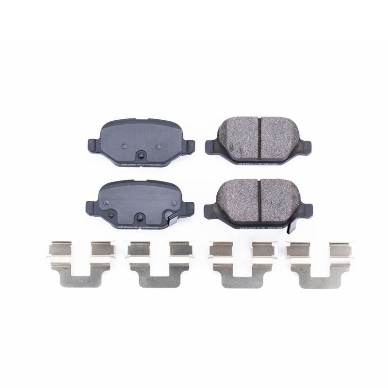 Power Stop 12-17 Fiat 500 Rear Z17 Evolution Ceramic Brake Pads w/Hardware PowerStop