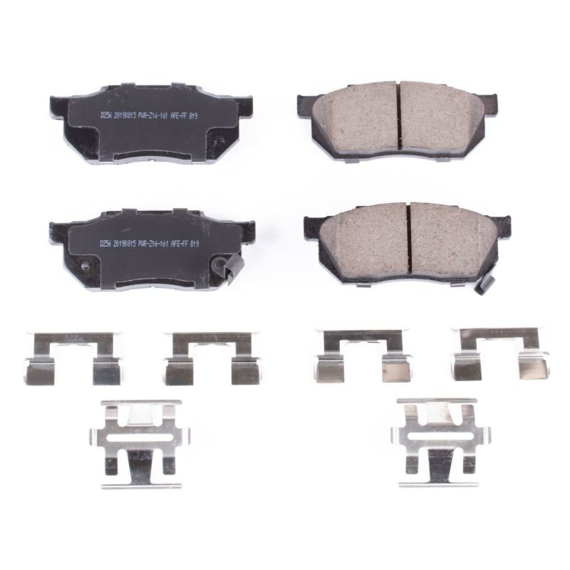 Power Stop 88-91 Honda CRX Front Z17 Evolution Ceramic Brake Pads w/Hardware PowerStop