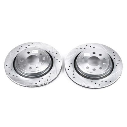 Power Stop 03-11 Saab 9-3 Rear Evolution Drilled & Slotted Rotors - Pair PowerStop