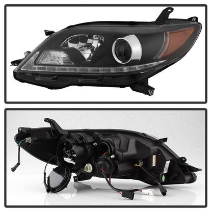 Spyder 2015-2017 Toyota Sienna Projector Headlights - DRL LED - Black PRO-YD-TSEN15-DRL-BK SPYDER