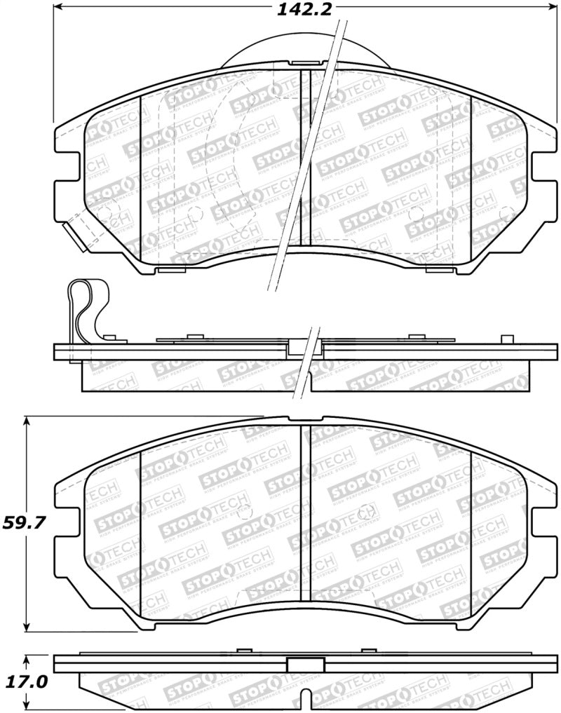 StopTech Premium Ceramic Brake Pads - 308.11040 Stoptech