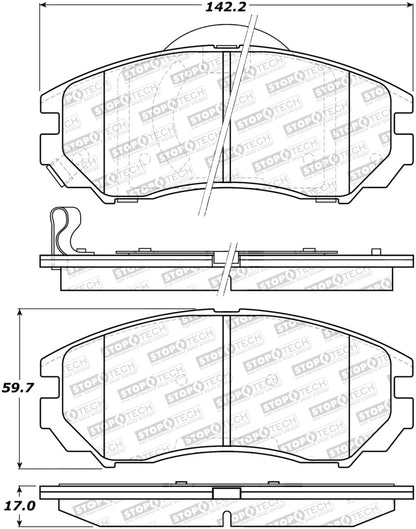 StopTech Premium Ceramic Brake Pads - 308.11040 Stoptech
