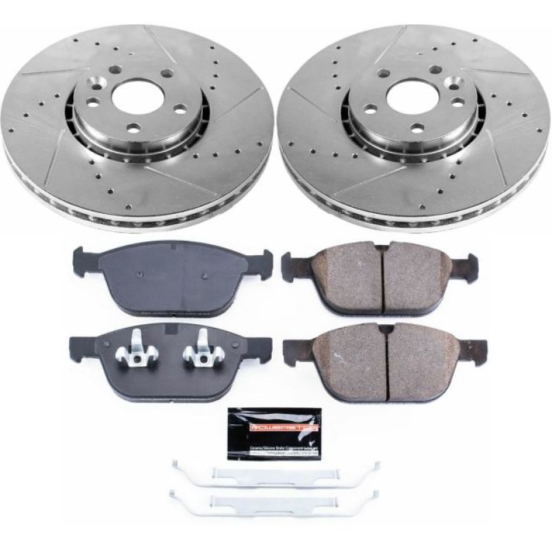 Power Stop 10-15 Volvo XC60 Front Z23 Evolution Sport Brake Kit PowerStop