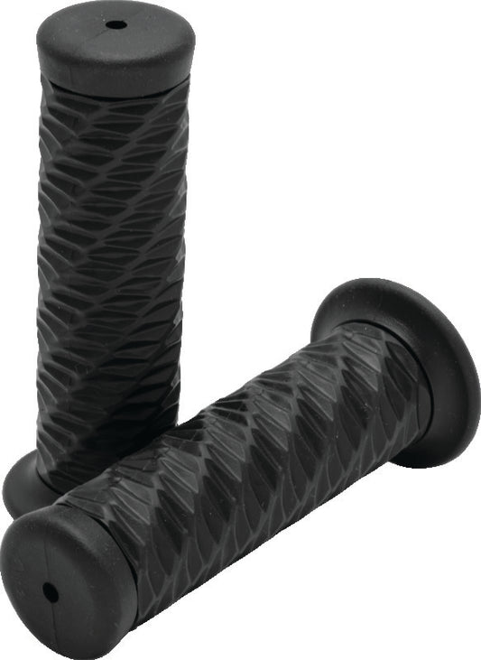 Bikers Choice 1 Inch Black Spiral Grip - 485803