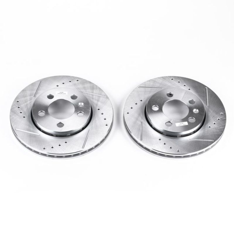 Power Stop 00-06 Audi TT Quattro Rear Evolution Drilled & Slotted Rotors - Pair PowerStop