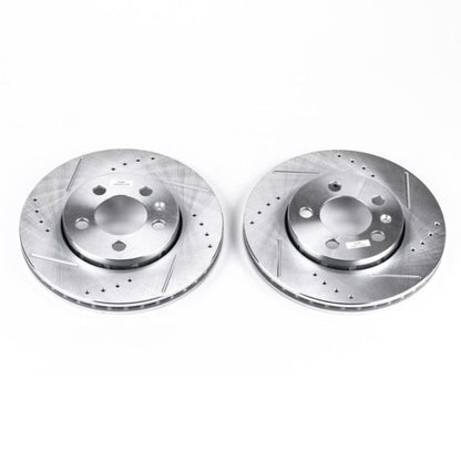 Power Stop 00-06 Audi TT Quattro Rear Evolution Drilled & Slotted Rotors - Pair PowerStop