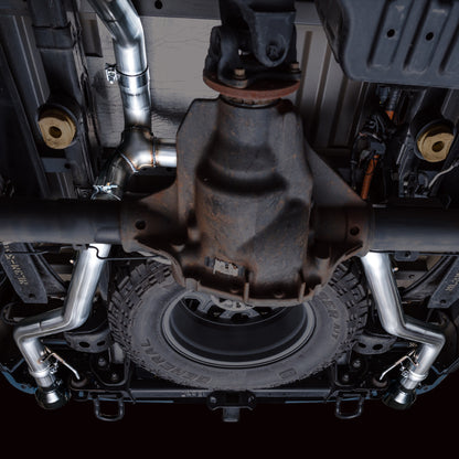 AWE Tuning 2021+ Ford F-150 Tremor (w/ Bumper Cutouts) 0FG Resonated Catback - Diamond Black Tips AWE Tuning