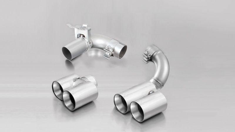 Remus 2012 BMW 3 Series F30 LCI Sedan / F31 LCI Touring Chrome 76mm Straight Cut Tail Pipe Set Remus