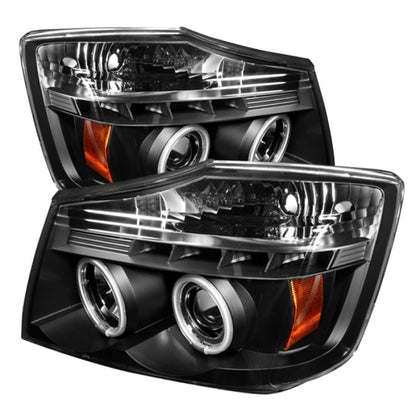 Spyder Nissan Titan 04-14/Armada 04-07 Projector Headlights CCFL Halo LED Blk PRO-YD-NTI04-CCFL-BK SPYDER