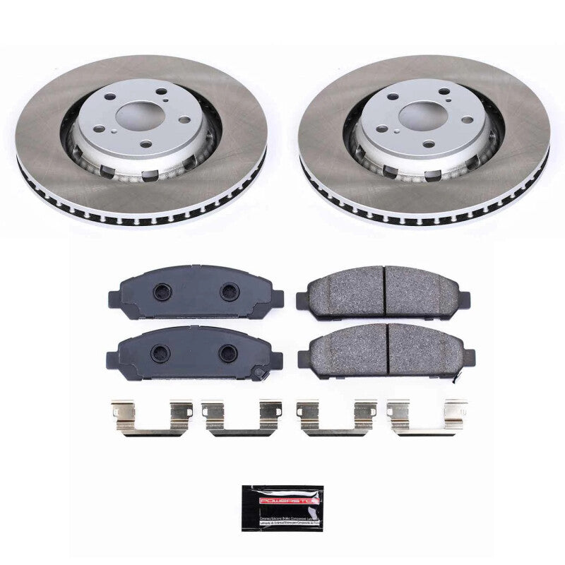 Power Stop 09-16 Toyota Venza Front Semi-Coated Rotor Kit PowerStop