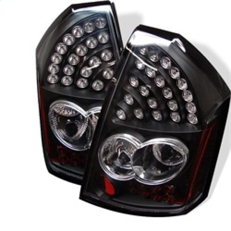 Spyder Chrysler 300 05-07 LED Tail Lights Black ALT-YD-CHR305-LED-BK SPYDER