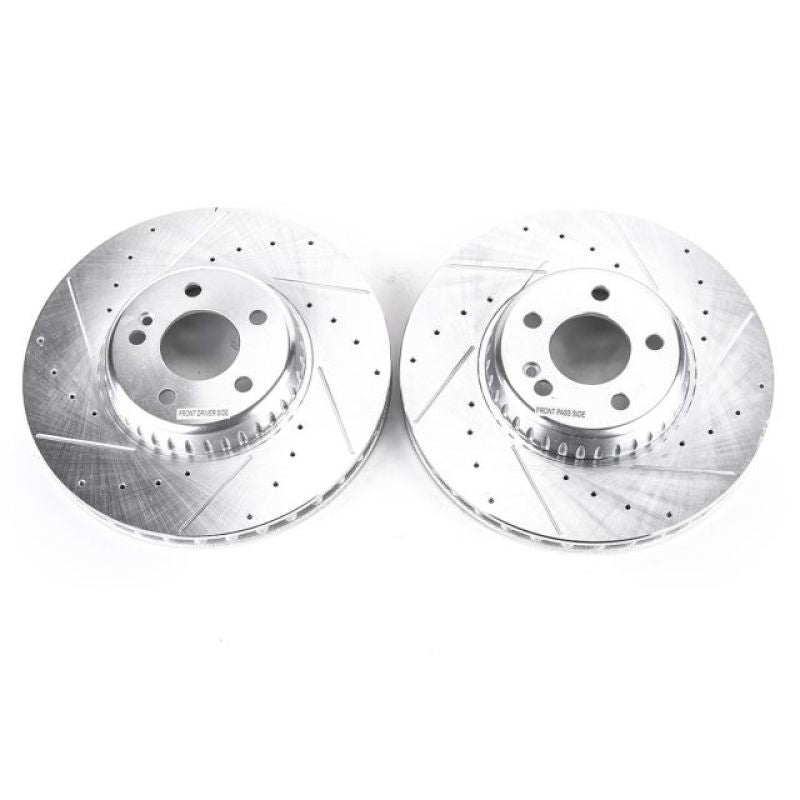 Power Stop 15-18 Mercedes-Benz C300 Front Evolution Drilled & Slotted Rotors - Pair PowerStop