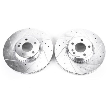Power Stop 15-18 Mercedes-Benz C300 Front Evolution Drilled & Slotted Rotors - Pair PowerStop