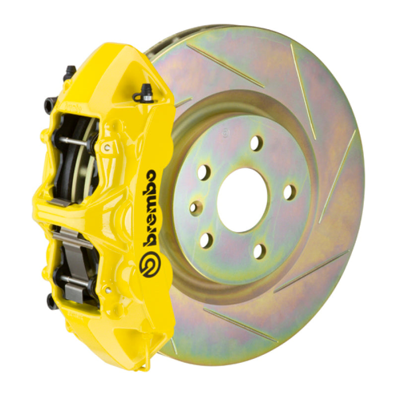 Brembo 10-15 Camaro V6 Front GT BBK 6 Piston Cast 355x32 1pc Rotor Slotted Type-1- Yellow Brembo