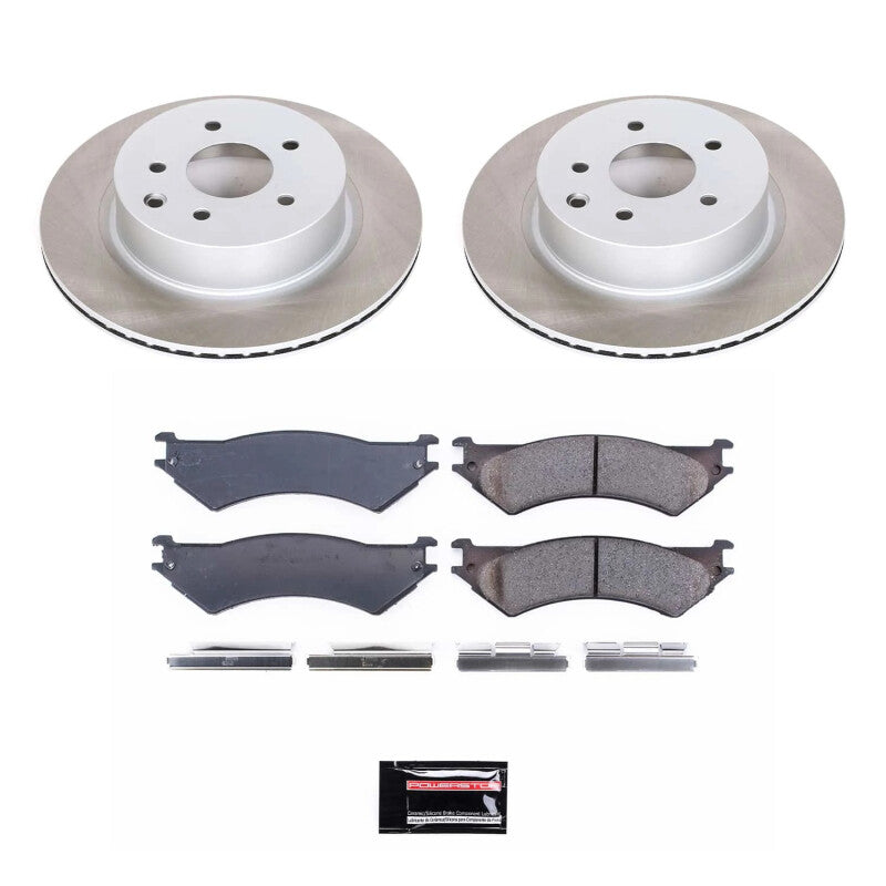 Power Stop 99-07 Ford E-350 Super Duty Rear Semi-Coated Rotor Kit PowerStop