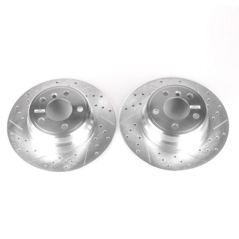 Power Stop 00-06 BMW X5 Rear Evolution Drilled & Slotted Rotors - Pair PowerStop