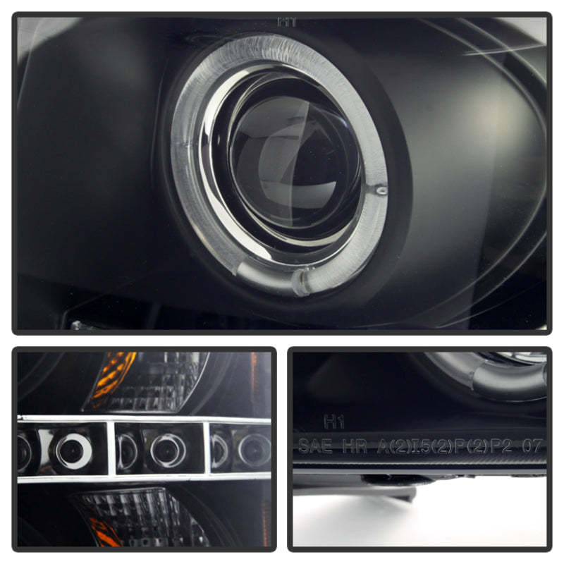 Spyder Chevy Silverado 1500/2500 07-13 Projector Headlights LED Halo LED Blk Smke PRO-YD-CS07-HL-BSM SPYDER