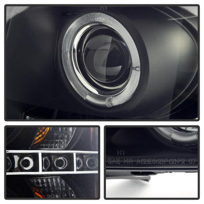 Spyder Chevy Silverado 1500/2500 07-13 Projector Headlights LED Halo LED Blk Smke PRO-YD-CS07-HL-BSM SPYDER