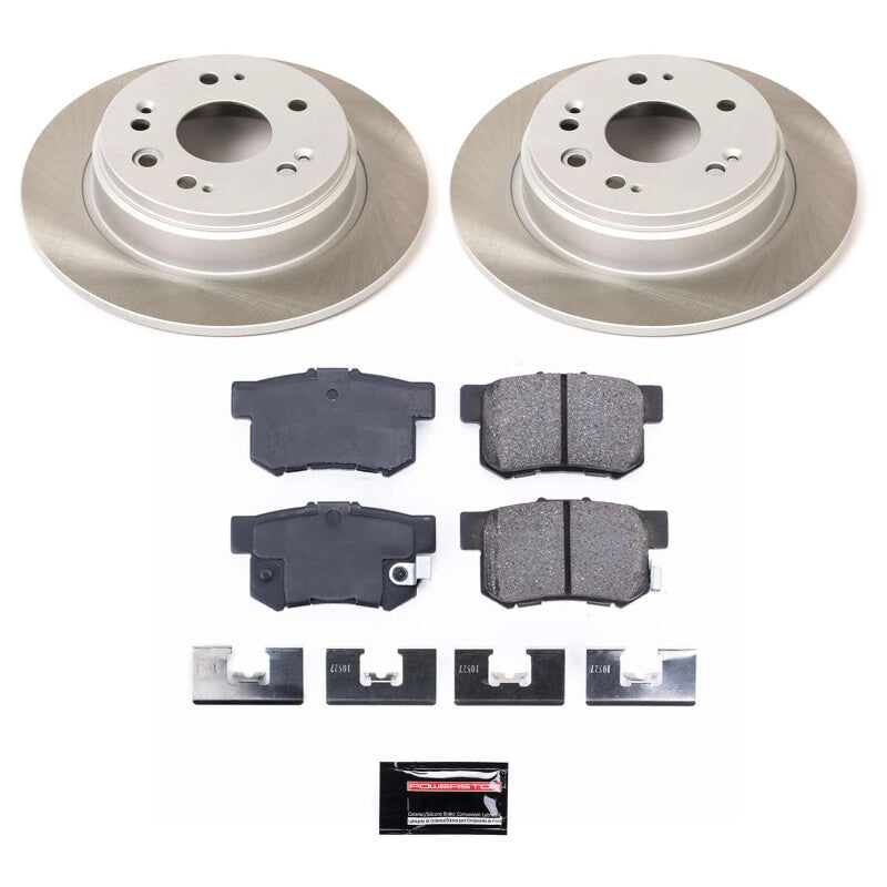 Power Stop 02-04 Honda CR-V Rear Semi-Coated Rotor Kit PowerStop