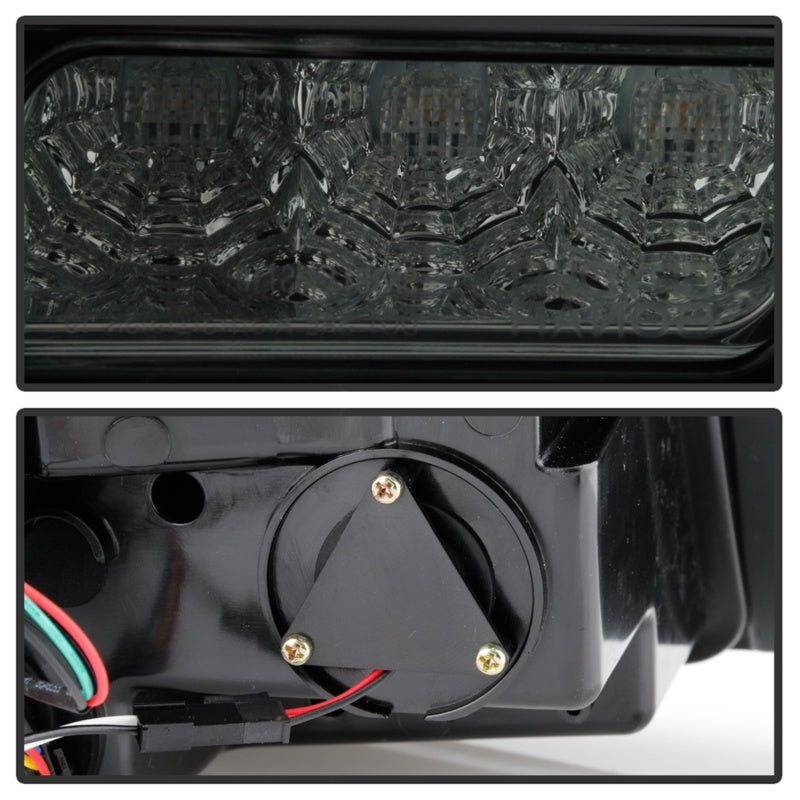 Spyder 10-12 Ford Mustang Light Bar Seq Turn Signal LED Tail Lights - Smoke ALT-YD-FM10-LED-SM SPYDER