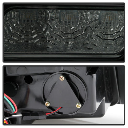 Spyder 10-12 Ford Mustang Light Bar Seq Turn Signal LED Tail Lights - Smoke ALT-YD-FM10-LED-SM SPYDER