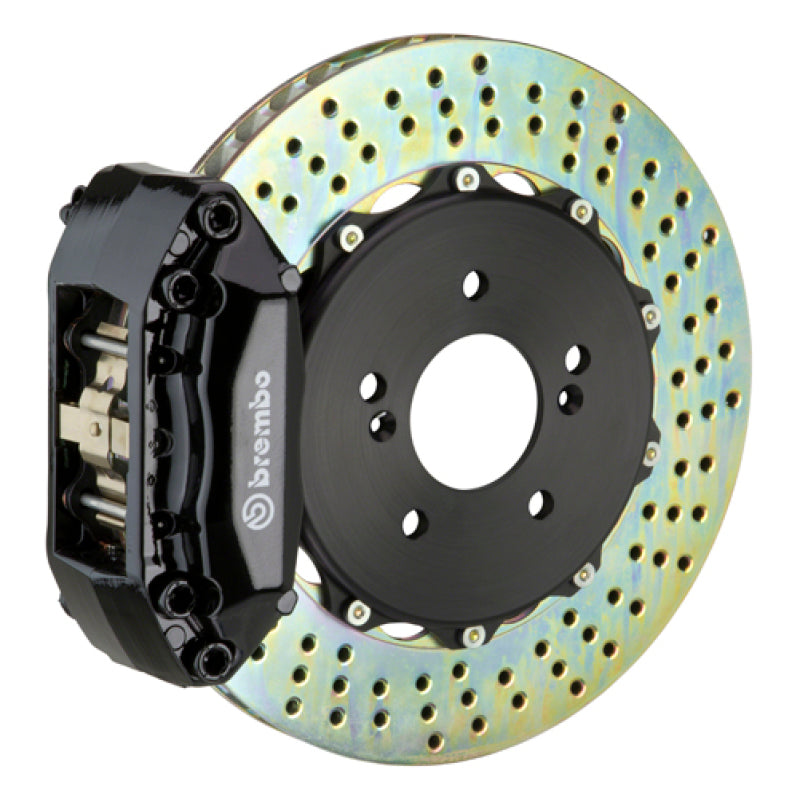 Brembo 03-07 Accord/04-08 TSX Front GT BBK 4 Piston Cast 2pc 328x28 2pc Rotor Drilled-Black Brembo