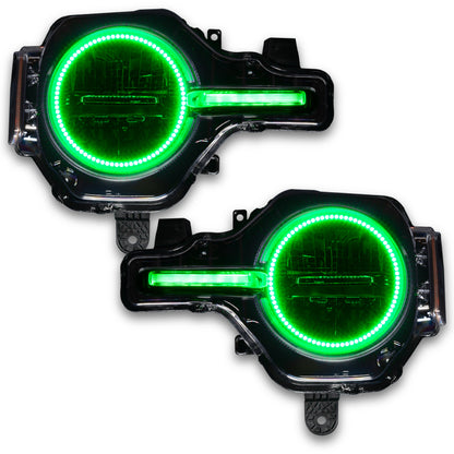 Oracle 21-22 Ford Bronco Headlight Halo Kit w/DRL Bar - Base Headlights ColorSHIFT -w/RF Controller ORACLE Lighting