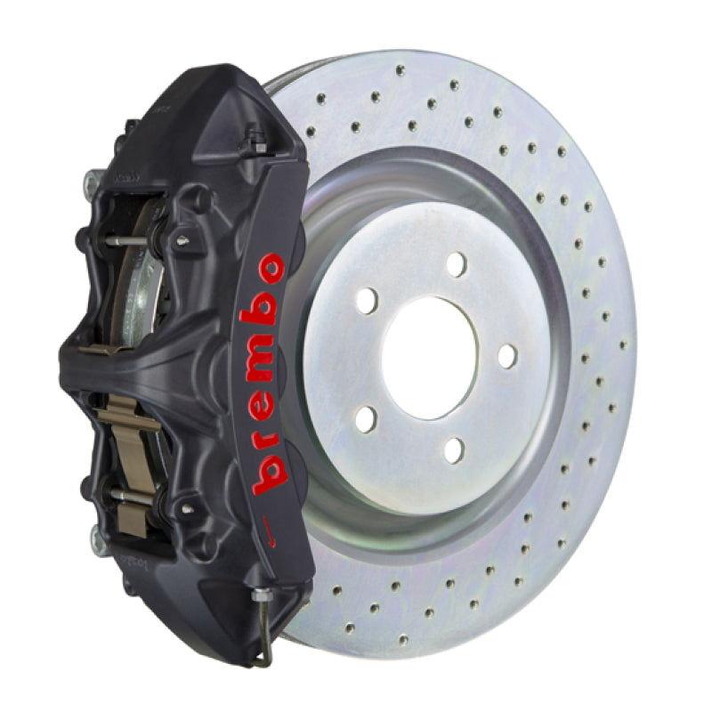 Brembo 16+ Camaro LS/LT SS Front GTS BBK 6 Piston Cast 355x32 1pc Rotor Drilled-Black HA