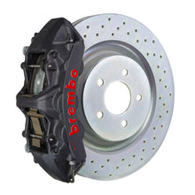 Load image into Gallery viewer, Brembo 16+ Camaro LS/LT SS Front GTS BBK 6 Piston Cast 355x32 1pc Rotor Drilled-Black HA