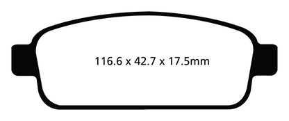 EBC GreenStuff Rear Brake Pads - DP22066 EBC