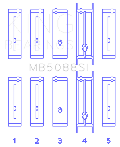 King Engine Bearings Main Bearing Set