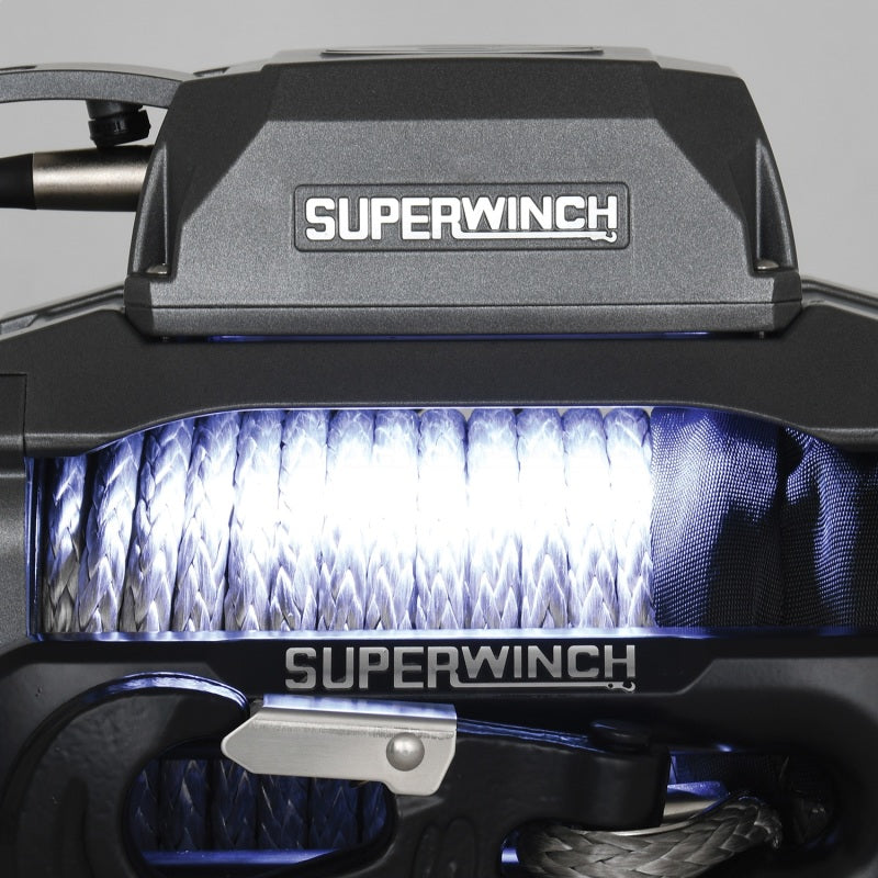 Superwinch 12000 LBS 12 VDC 3/8in x 80ft Synthetic Rope SX 12000SR Winch - Graphite Superwinch