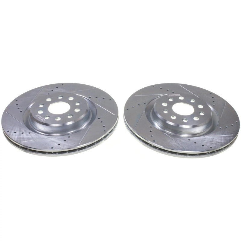 Power Stop 22-24 Jeep Grand Cherokee (Brake Code BR8) Front Drilled & Slotted Rotor - Pair