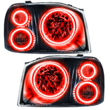 Oracle Lighting 01-04 Nissan Frontier Pre-Assembled LED Halo Headlights -Red SEE WARRANTY