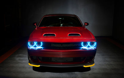 Oracle 15-21 Dodge Challenger Dynamic Surface Mount Headlight Halo Kit - ColorSHIFT - Dynamic ORACLE Lighting