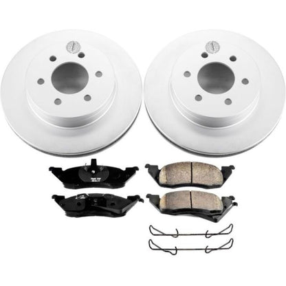Power Stop 97-98 Dodge Dakota Front Z17 Evolution Geomet Coated Brake Kit PowerStop