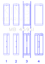 Load image into Gallery viewer, King Engine Bearings Ford V-6 183. (Size +0.25mm) Main Bearing Set