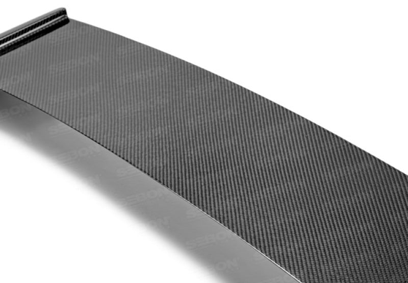 Seibon STI-style carbon fiber rear spoiler for 2008-2014 Subaru WRX/STi HB (shaved with no 3rd brake light) - RS0809SBIMP-STI-S