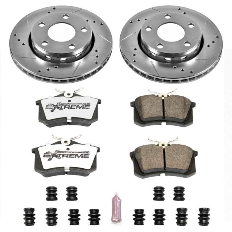 Power Stop 00-02 Audi S4 Rear Z26 Street Warrior Brake Kit PowerStop