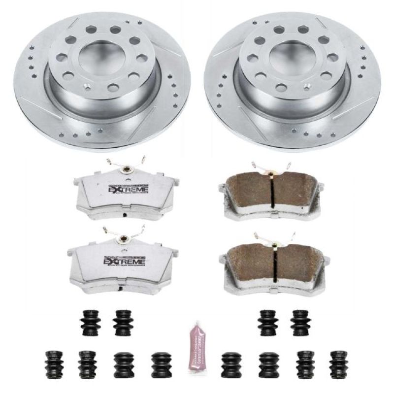 Power Stop 10-13 Audi A3 Rear Z26 Street Warrior Brake Kit PowerStop
