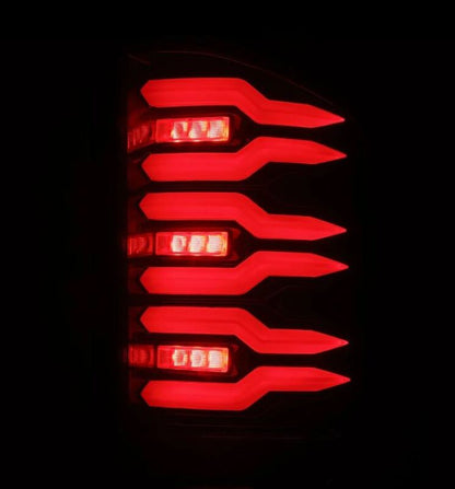 AlphaRex 620000 07-14 Chevrolet Silverado 1500/2500HD/3500HD Luxx-Series LED Tail Lights Black/Red