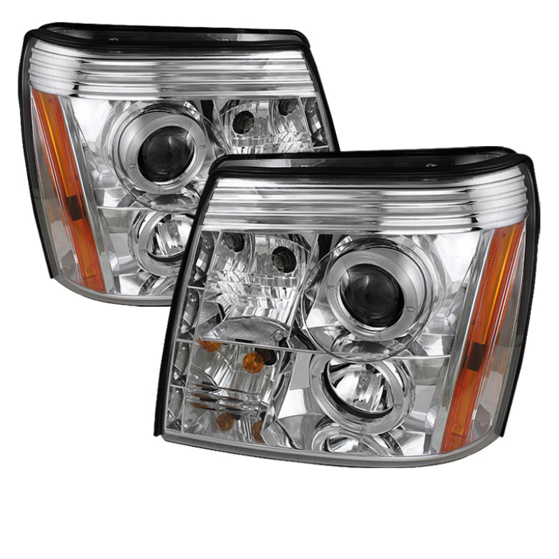 Spyder Cadillac Escalade 02-06 Projector Halogen Model- LED Halo DRL Chrm PRO-YD-CE02-DRL-C SPYDER