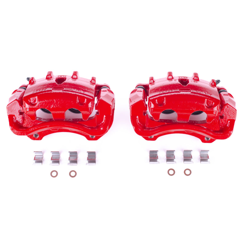 Power Stop 08-14 Cadillac CTS Front Red Calipers w/Brackets - Pair PowerStop