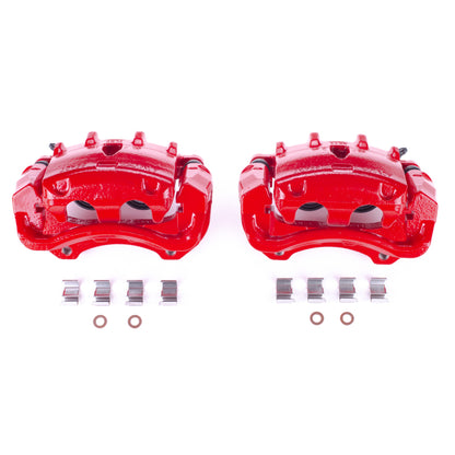 Power Stop 08-14 Cadillac CTS Front Red Calipers w/Brackets - Pair PowerStop
