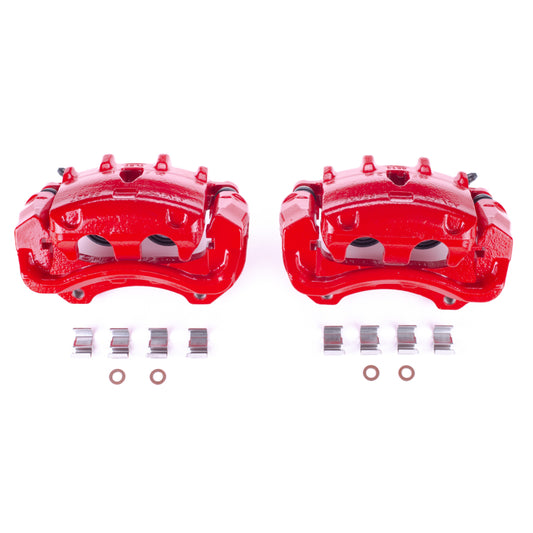Power Stop 08-14 Cadillac CTS Front Red Calipers w/Brackets - Pair PowerStop